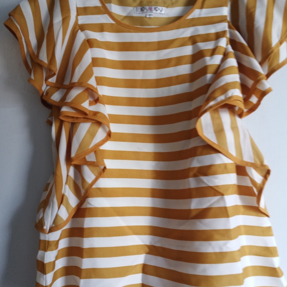 Gold and white blouse